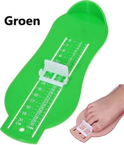 Voetmeter Kind I Schoenmaat Meter Kind I Schoenmeter Baby I Maatregel Baby I Groen