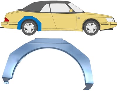 Reparatiepaneel achterspatbord voor Saab 900 1978-1998 / Rechts