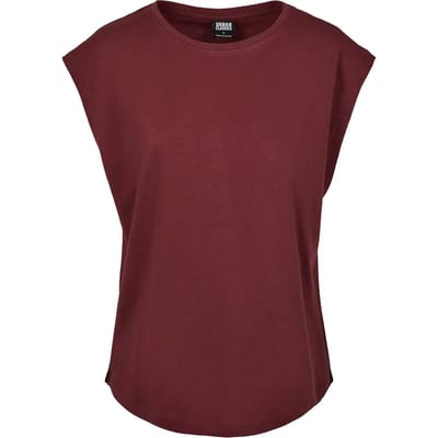 Urban Classics - Basic Shaped Dames T-shirt - 3XL - Rood