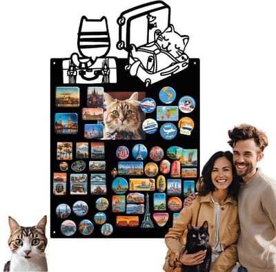 Anwicar Rechthoekige Magneet Bord - Magnetisch memobord - Magnetisch prikbord - Zwart- 80x50 cm