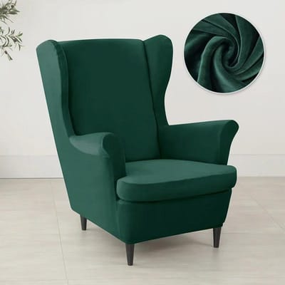 Fluwelen Oorfauteuilhoes Stretch Spandex Oorfauteuilhoes Elastische Fauteuilhoezen Bankhoezen met Zitkussenhoes