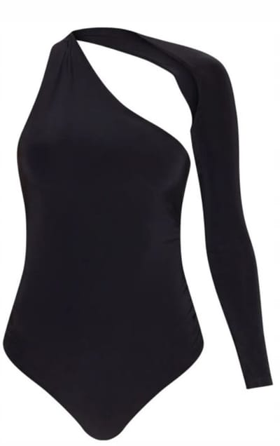 PrettyLittleThing - Body - Zwart - Gemaakt van Polyester en Elastaan - Maat EU42