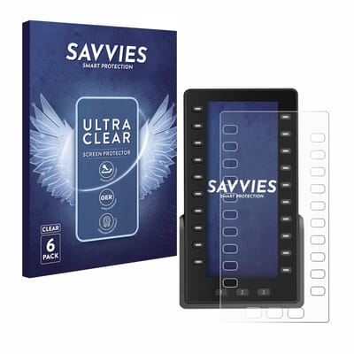 Savvies - Screenprotector voor Snom D8C Uitbreidingsmodule - Folie Beschermfolie transparant 6 Stuks