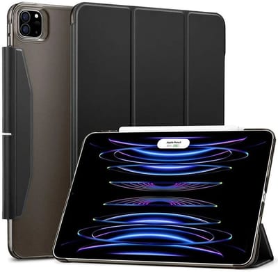 ESR Ascend Trifold Book Case Geschikt voor Apple iPad Pro 11 (2024/2025) - Verstelbare Book Case met Sleep/Wake Functie - Hoes met Penhouder - Zwart