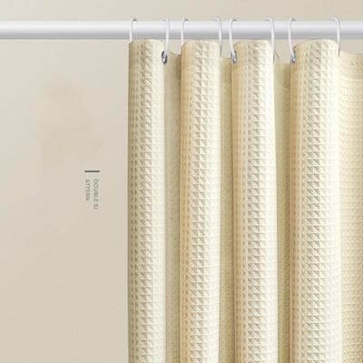 Verdikte Jacquard Wafelstructuur Douchegordijn Effen Kleur Badkamer Privacy Scheidingsgordijn Toilet & Douchecabine 180*180cm