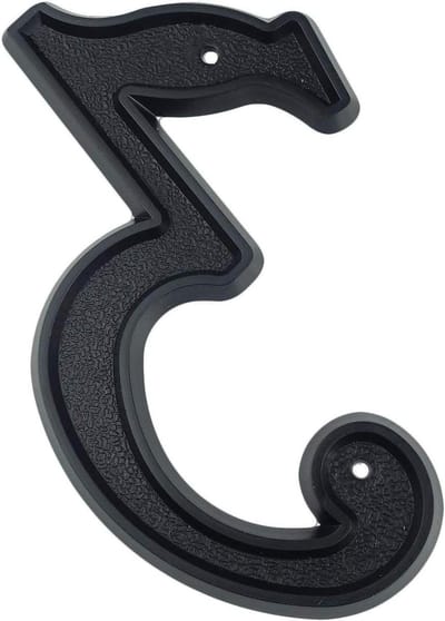 Huisnummer - Adresbord Deur - Huis Markeren - Duurzaam ABS Kunststof - 139 mm Groot - Zwart