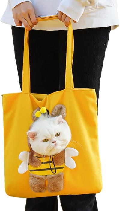 Huisdier Draagtas - Kitten Portemonnee - Reizen met Huisdier - Ademend Ontwerp - 44 x 11 x 4 cm - Multicolor