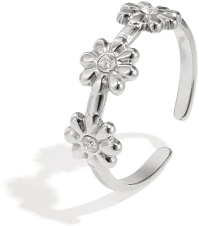 Ring met minimalistische bloemetjes