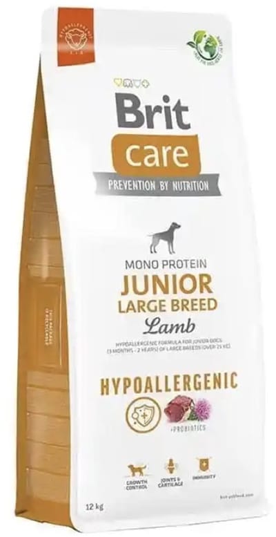 Brit care Junior large breed Lam&Rijst Hypo-allergeen 12 + 1 kg gratis