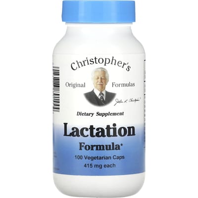 Christopher'S Originele Formules, Borstvoedingssupplement Formule, 460mg, 100 Plantaardige Capsules
