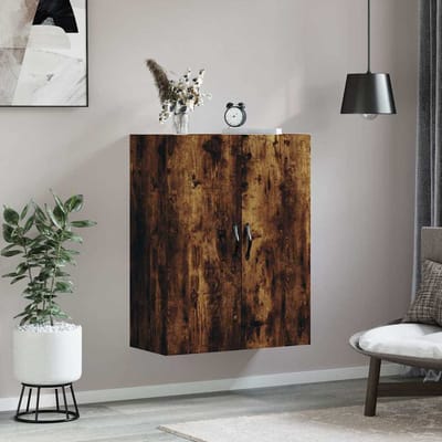 vidaXL - Wandkast - 69,5x34x90 - cm - bewerkt - hout - gerookt - eikenkleurig