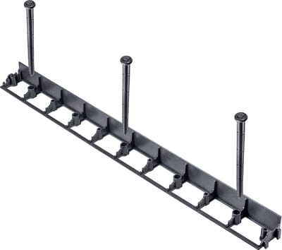 KADAX Gazonrand, 58 mm, 1 stuk + 3 spijkers, bloembedrand van kunststof, gazonafbakening met kliksysteem, borderrandset, maaierrand, bestratingrand (zwart, set E)