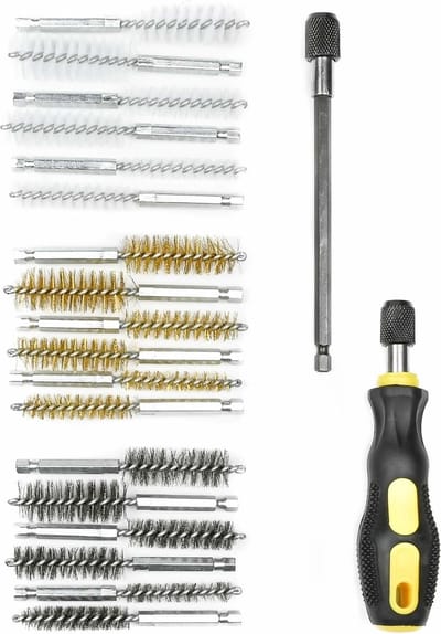 Hofftech Borstelset - Nylon, Staal en Messing - 18-delig - Verschillende Maten