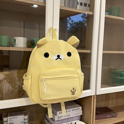 Nieuwe Japanse Leuke Canvas Bruine Beer Rugzak Veelzijdige Basisschool Student Grote Capaciteit Kinderen Cartoon Schooltas