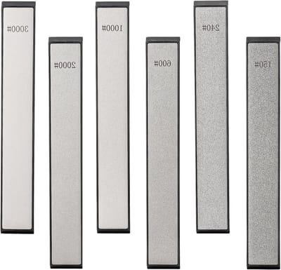Set van 6 Diamant Slijpstenen 150-3000 Grit voor Keukenmessen, Scharen en Gereedschap, Droog Gebruik, Perfect voor Dagelijks Slijpen