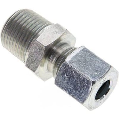 3/8'' NPT Buitendraad x 8L Verzinkt Stalen Rechte Snijring Koppeling 315 Bar DIN 2353