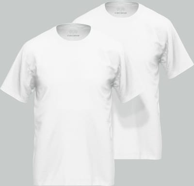 CECEBA Nevada - Heren T-shirt ronde hals - 2-pack - 100% biologisch katoen - Wit