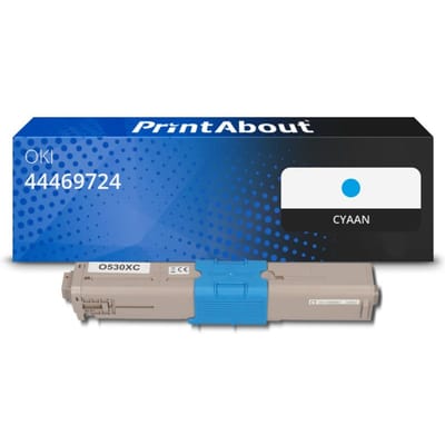 PrintAbout huismerk Toner 44469724 Cyaan Hoge capaciteit Geschikt voor OKI
