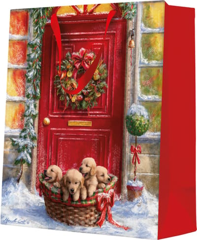PAW Cadeautas 26,5x33,5x13cm - Basket with puppies - Large