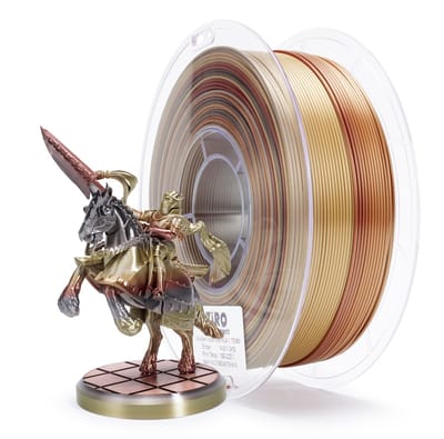 ZIRO Silk PLA Filament 1.75mm – 1KG – Ember – Luxueuze Glanzende Brons & Koper Metaaloverloop – 3D Printer Filament