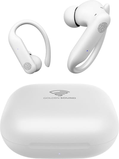 Golden Sound Sport Draadloze oordopjes - 80 uur batterijduur - Active Noise Cancelling - 45dB - Sport oordopjes - Oortjes draadloos - Bluetooth oortjes - Wit