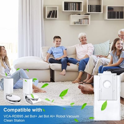 Store_8 - Stofzuigerzakken - 6 stuks - Duurzaam en sterk - 18,49 x 14 x 10,49 cm - Voor Samsung VCA-RDB95 Jet Bot+ - Voor robotstofzuiger - Reserve...