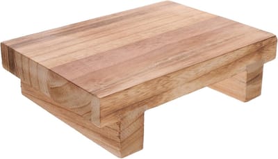 Opstapkruk - Opstapje - Houten Opstapje - Kinderkrukje - Voetenbankje - Stabiele Kruk van Massief Hout - Voor Kinderen Volwassenen Keuken Badkamer en Slaapkamer
