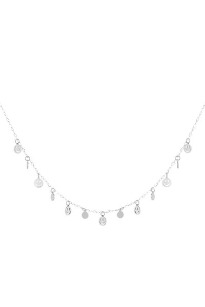 Ketting Smiley Bedels - Zilverkleurig - Stainless Steel - Kleurvast - Cadeau - Smile & Shine