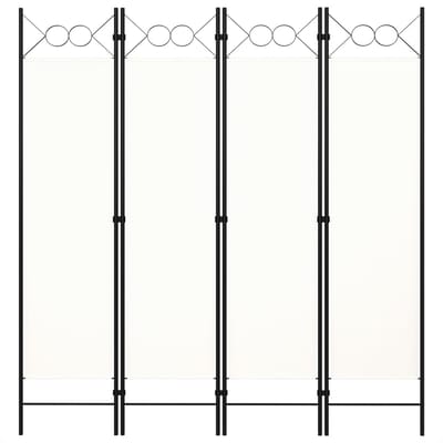 vidaXL - Kamerscherm - met - 4 - panelen - 160x180 - cm - wit