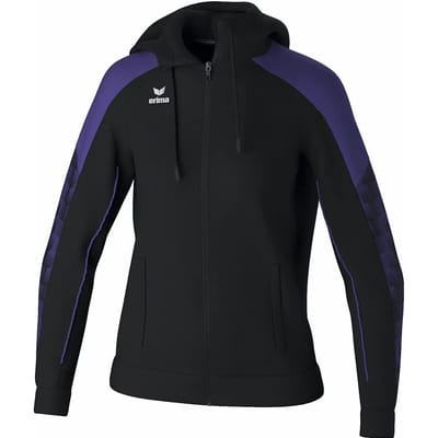 Erima Evo Star Trainingsjack Met Capuchon Dames - Zwart / Paars | Maat: 34