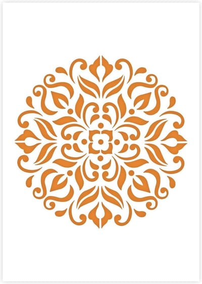 QBIX Mandala Sjabloon A5 Formaat Kunststof - Uitsnede diameter 12,5cm