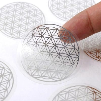 Dailygoods - 120 Stuks Bloem des Levens Stickers - Zelfklevende Yoga Decoratie met Metallic Folie