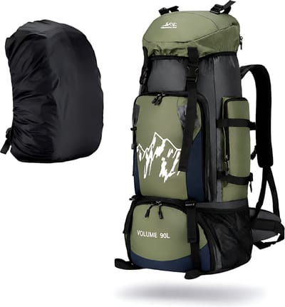 CarryQuest® 90L Outdoor Rugzak - Waterdichte Backpack voor Hiking, Camping & Backpacken - Donker Groen