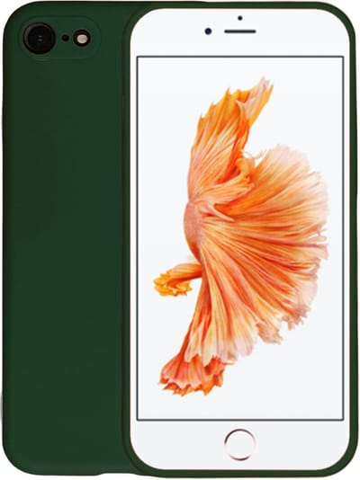 Smartphonica Telefoonhoesje Geschikt voor iPhone 6/6s Plus siliconen hoesje - Backcover Siliconen Case - Donkergroen geschikt voor iPhone 6/6s Plus