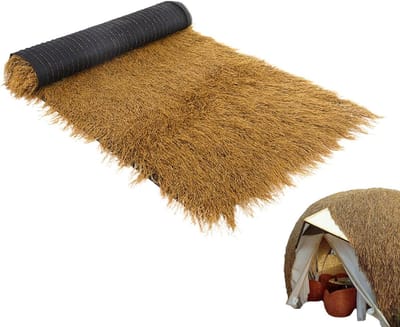 Rieten dakrol - Synthetisch gras - Tuindecoratie - Onderhoudsarm - 1 vierkante meter - Natuurlijk