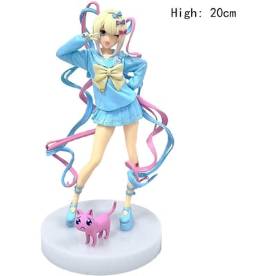 NEEDY GIRL OVERDOSE KAnge Regenpop PVC Figuur Virtuele Uploader Collectie Model Ornament Cadeau Speelgoed beige