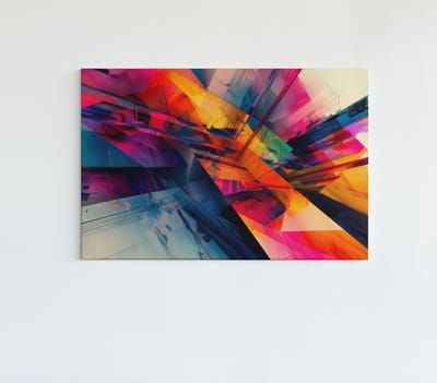 Canvas Schilderij - Abstract - Kleurrijke Wanddecoratie - 60x40x2 cm