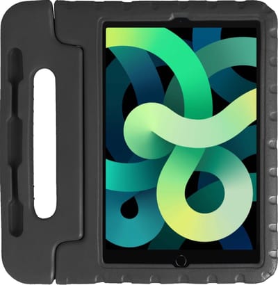 Hoes - Geschikt voor Apple iPad Air 4 (2020) - 10.9 inch - 4e Generatie - Kinderhoes Shockproof Bumper - Kidsproof Case - Tablet Hoesje - Kinder Hoesje Cover - Zwart