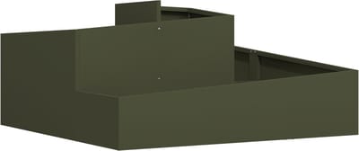 vidaXL - Plantenbak - Olijfgroen - 100 - x - 100 - x - 50 - cm - Koudgewalst - staal