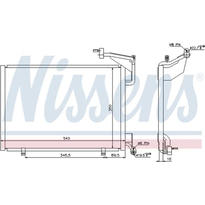 Condensator, airconditioning NISSENS 940285
