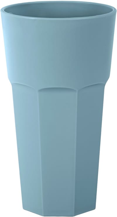 Plasticforte onbreekbaar drinkglas - kunststof - blauw - 600 ml - drinkglazen - lichtgewicht - 9 x 16 cm - stapelbaar