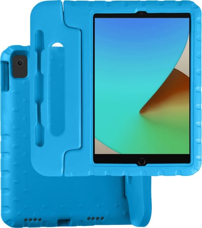 Hoesje Geschikt voor Apple iPad 7 (2019) - 10.2 inch - 7e Generatie - Kinderhoes Shockproof Bumper - Kidsproof Case - Tablet Hoes - Kinder Hoes Cover - Blauw