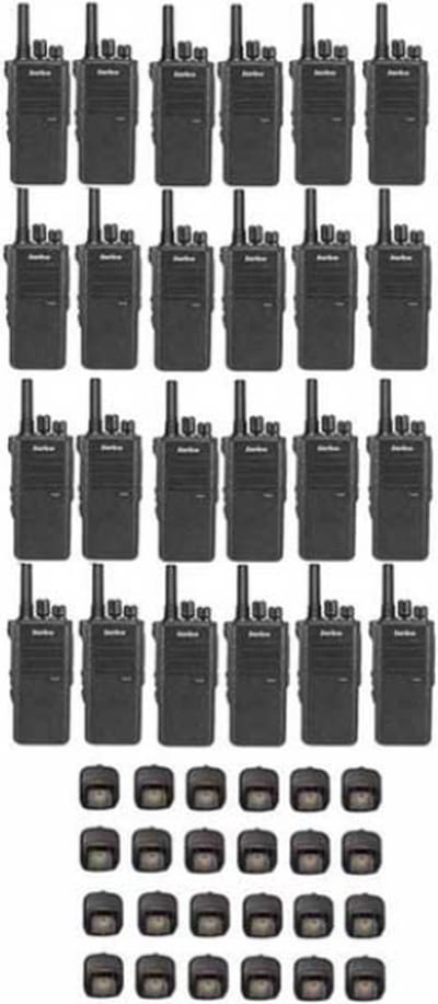 Set van 24 Inrico T522A IP66 4G LTE POC Zello Portofoon K1 2-Pins