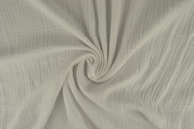 10 meter mousseline stof op rol - Wit - 135cm breed - Double gauze op rol