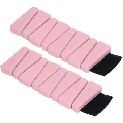 2 pièces Poids pour poignets et chevilles 2 livres Femmes Hommes Silicone réglable Poids de poignet portables pour la salle de sport Entraînement Rose rose