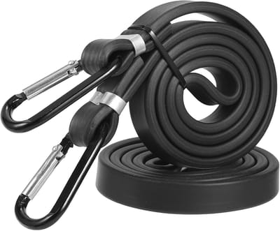 Bagagespanner met Karabijnhaak, 4pcs 100cm Bungee Koorden Elastische Banden met Haken, Elastische Bagageriemen, UNOLIGA Spanriemen voor Fiets, Motorfiets, Auto, Dekzeil, Tent, 100% Latex, Robuust