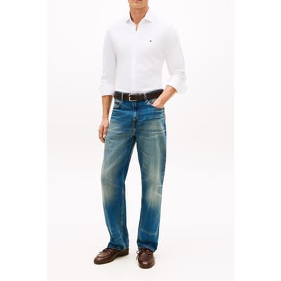 Tommy Hilfiger Cl Knitted Solid Shi White Größe: 40 | Casual hemden Outlet | Herren | Weiß