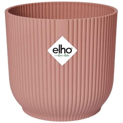 Elho Vibes Fold Rond 30 - Bloempot voor Binnen - 100% Gerecycled Plastic - Ø 29.5 x H 27.2 cm - Delicaat roze