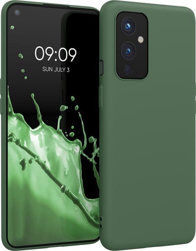 kwmobile telefoonhoesje geschikt voor OnePlus 9 (EU/NA Version) - Hoesje voor smartphone - Back cover in donkergroen