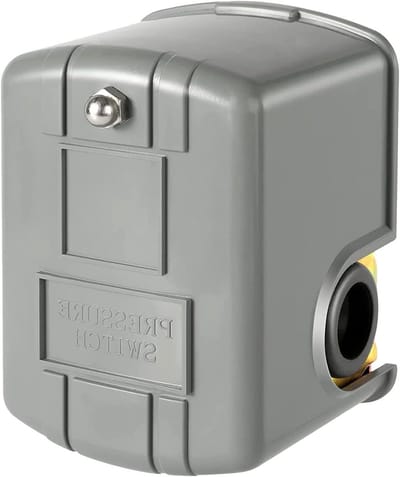 Drukschakelaar Waterpomp - Drukregelaar Pomp - Waterdruk Regelen - Verstelbaar Differentieel - 40-60 Psi - Grijs